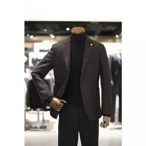 [갤러리아] [BON]F/W 이태리수입원단 캐주얼 브라운 콤비자켓BN4FEA218