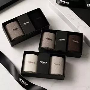 [레노마]여자 무지 중목 양말 2족 선물세트 RM2607S