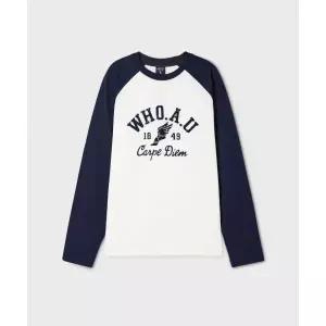 매장정품 WHO.A.U 후아유 Campus Raglan Long Sleeve T-shirt WHLAG3823U 1984606