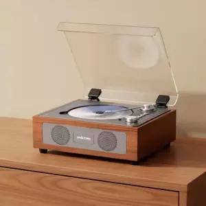 엔틱 레트로 블루투스 휴대용 무선 CD 스피커 플레이어