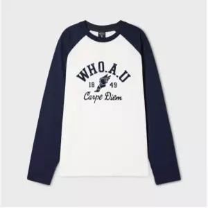 매장정품 WHO.A.U 후아유 공용 Campus Raglan Long Sleeve T-shirt WHLAG3823U WHLAG3823U_JSM 1984403
