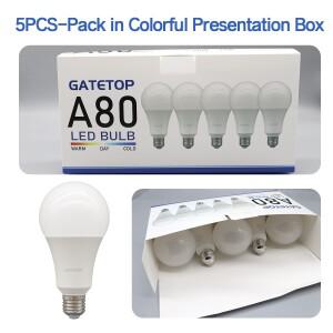 5개입 20W 18W 15W 12W 10W 9W E27 LED 전구 램프 AC220V 실제 전력 A60 A80 램파다 거실용 가정용 봄빌라