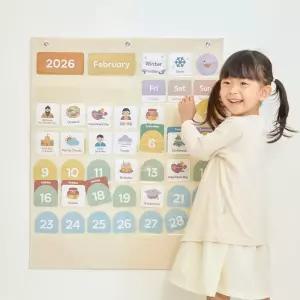쏠앤샘 몬테소리 패브릭 달력 포켓 차트