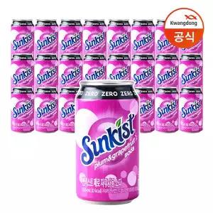 [광동직송] 썬키스트 제로 자두자몽 소다 355ml x24개