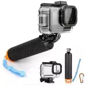 YALLSAME 방수 케이스 플로팅 핸들 포함 GoPro Hero 13 12 11 10 9용 196스쿠버 다이빙/스노클링 사진
