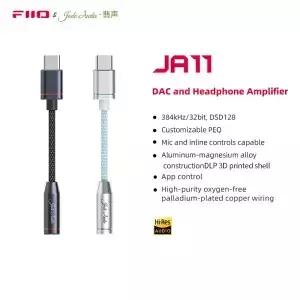 FiiO JA11 USB 유형 C 3.5mm 이어폰/헤드폰 어댑터 케이블 IOS Android 용 3.5 오디오 Aux