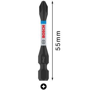 BOSCH 충격 제어 스크루드라이버 비트 PH/PZ 55mm S2 수정 강철 열처리 공정  도구 부착물
