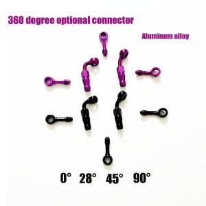 AN3 360 ° 회전식 알루미늄 밴조 피팅 0 28 45 바이크 오토바이 개조 차량용 연료 브레이크 오일 쿨러 PTF