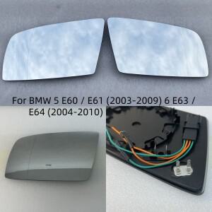 BMW 호환 5 E60 / (2003-2009) 6 차량용 광각 열선 거울 유리  4핀 후방 렌즈 포함