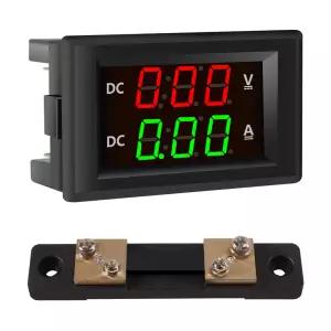 디지털 디스플레이 전압 및 전류계 0.39 LED 전류 DC 4.5-100V 멀티미터 패널 0-50A 암페어 전압계 모니터