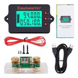 ZORZA 1Pcs USB 지원 쿨로미터 8-120V 100A 디지털 배터리 용량 테스터 및 전압계/암페어 RV 전기 자동차