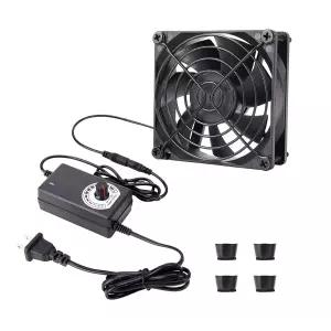 Neuknii 80mm x 컴퓨터 팬 AC 플러그 110V - 240V 속도 컨트롤러 포함 수신기 Xbox DVR 플레이스테이션