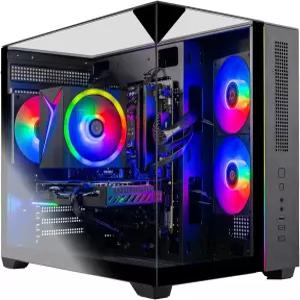 스카이테크 게이밍 크리스탈 PC AMD 라이젠 5 5500 3.6GHz NVIDIA RTX 5050 8GB 1TB NVMe SSD DDR4 RAM