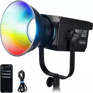 NANLITE FS-300C 300w RGB 스튜디오 스포트라이트 2700K-7500K APP 컨트롤 LED 비디오 라이트 보웬스