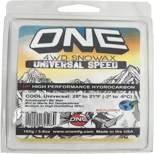 ONEBALL One Mfg 4WD 스노보드 및 스키 왁스 165g Bar 시원한 눈을 위한 유니버설 28oF 2oC 트로피컬 향