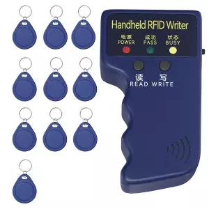 RFID 리더기 스마트 ID 카드 리플리케이터 125KHz 지능형 액세스 제어 빈 쓰기 가능한 T5577 키체인 10개