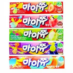 수앤서12 딸기+복숭아+사과+포도+멜론 마이쮸5종세트 1개씩 마이쮸 마이쮸젤리 마이쮸복숭아 데일리