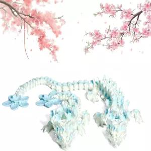 빈빈 2Pcs 3D 프린팅 드래곤 세트 동물 벚꽃 크리스탈 정교하고 마법 같은 이동 가능한 모델 - 전시 컬렉션