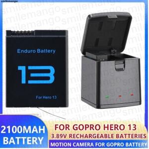 2100mAh 충전식 배터리 GoPro Hero 13 Black 스포츠 카메라용 예비 및 액세서리