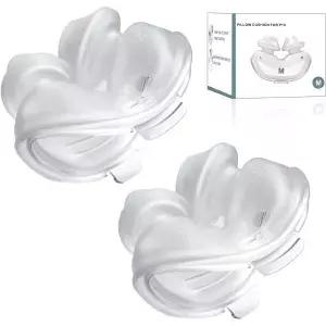 ResMed AirFit P10 미디엄 2팩 CPAP 용품 액세서리 초소프트 실리콘 보안 씰 끊김 없는 수면을 위한 교체용