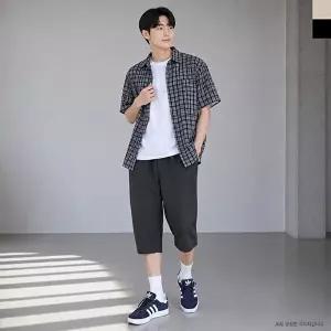 [리빌모아]남자 쿨링 카프리 나일론 스판 반바지 DJ-PTH-SAGG1021M