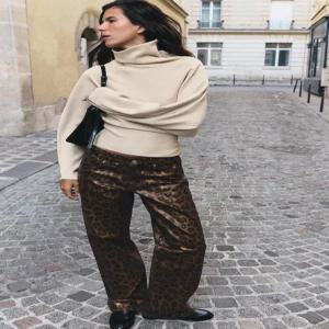 ZARA 사이드 지퍼 니트 스웨터 - 미디움 크림 2756/103/715