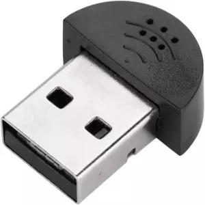 Oumij1 USB 미니 스튜디오 음성 휴대용 녹음 마이크 컴퓨터용 오디오 MIC 어댑터 블랙