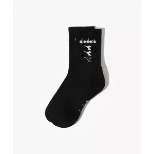 디아도라 diadora 프리즈 패턴 쿼터 삭스 BLACK D5143LSC25BLK 517793