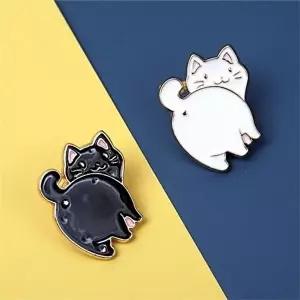 고양이 브로치 고양이 뱃지 귀여운 에나멜 데일리 악세사리 패션 가방-WFQTHS8