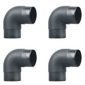 4Pcs 60Mm 자동차 에어 히터 덕트 파이프 벤트 아웃렛 L 모양 엘보 벤드 배기 커넥터 For Webasto Eberspae