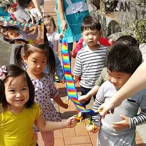 바깥놀이무지개줄 인솔밴드 8인용 두줄기차 바깥놀이용품 바깥놀이띠 유아인솔띠 손목띠