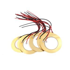 구리 피에조 세라믹 요소 사운더 센서 트리거 드럼 디스크, 케이블 길이 11cm 압전, 35mm 버저, 로트당 10