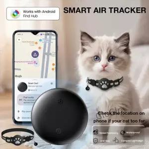 스마트 태그 GPS 트래커용 분실 방지 고양이 목걸이 벨이 달린 안용 블루투스