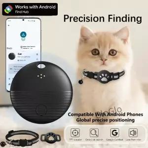 스마트 태그 GPS 트래커용 새 분실 방지 고양이 목걸이 벨이 달린 안용 블루투스