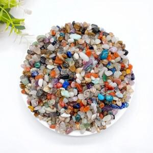 200g 천연석 혼합 크리스탈 소재 자갈 돌 칩 광석 미네랄 Reiki 표본 보석 홈 인테리어 3-7mm