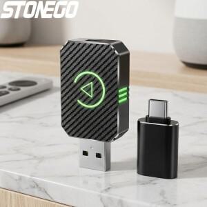 무선 카플레이 어댑터 2in1 아이폰 호환호환 안드로이드 오토 USB 동글 유선에서 변환 블루투스 카 스테레