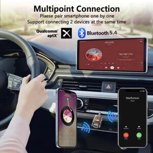 블루투스 5.4 수신기 3.5mm Aux 2-in-1 무선 오디오 어댑터 TV 헤드셋 자동차 비행기 Mp3 플레이어 스피커