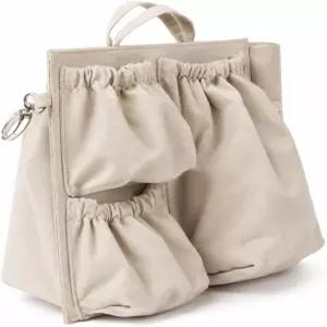 ToteSavvy 미니 기저귀 가방 정리함 인서트 9.5x9 - 교환 매트 포함 캔버스 9.5 x 9 5