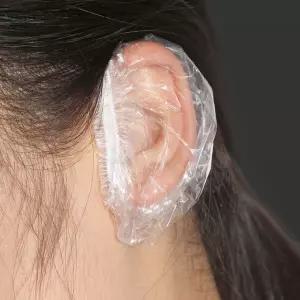 귀덮개 비닐캡 리빙러빙 일회용 이어캡 귀보호 귀마개 샤워 비닐 셀프염색 염색 미용실 50개 귀커버