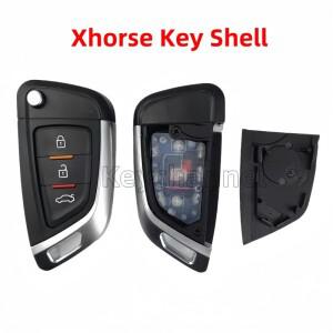 Keychannel 1pcs 3 버튼 VVDI 자동차 키 쉘 Xhorse 와이어 원격 플립 케이스 XKKF02EN 교체