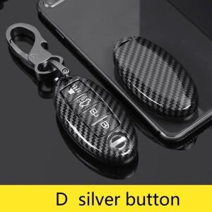 광택 탄소 섬유 ABS 자동차 키 케이스 포브 커버  인피니티 FX35 G25 Q70