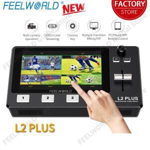 Do Brasil FEELWORLD L2 PLUS 멀티 카메라 비디오 믹서 스위처, 5.5 인치 터치 스크린 크로마 키, 라이브