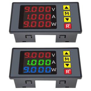 BM730 DC0-100V 10A LED 디지털 전압계 전류계 전압 전류 전력계 미터 감지기 테스터 모니터 패널 알람 기능 포함