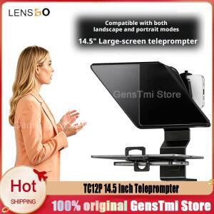 LENSGO TC12P 휴대용 텔레프롬프터 14.5인치 대형 스크린 프롬프터(카메라폰용 아이패드 호환용) 라이브 방