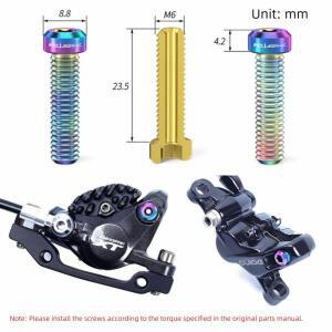 1세트 티타늄 합금 자전거 오일 디스크 나사 M4/M6/M8 멀티 컬러 골드 스플릿 탱크 고정 볼트 액세서리