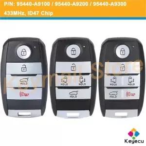KEYECU 스마트 리모컨 키 4 5 6 버튼 433MHz ID47 칩 세도나 2015 95440A9100 95440A9200 95440A9300