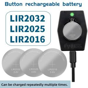 2-10PCS LIR2032 LIR2016 충전식 배터리 CR2032 CR2016 리튬 시계 용 교체 가능