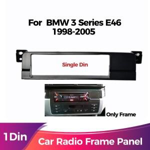 BMW호환 3시리즈 (E46) 1998 1999-2003 2004 2005 싱글 딘 DVD 패시아용 1Din 카 스테레오 라디오 플레이어