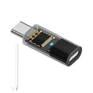 Apple Pencil 1세대 블루투스 호환 스타일러스 펜 충전기 변환기용 여성용-유형 C 남성용 어댑터