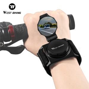 WEST BIKING 자전거 후방 거울 접이식 팔목 장착형 와이드 비전 사이클링 액세서리